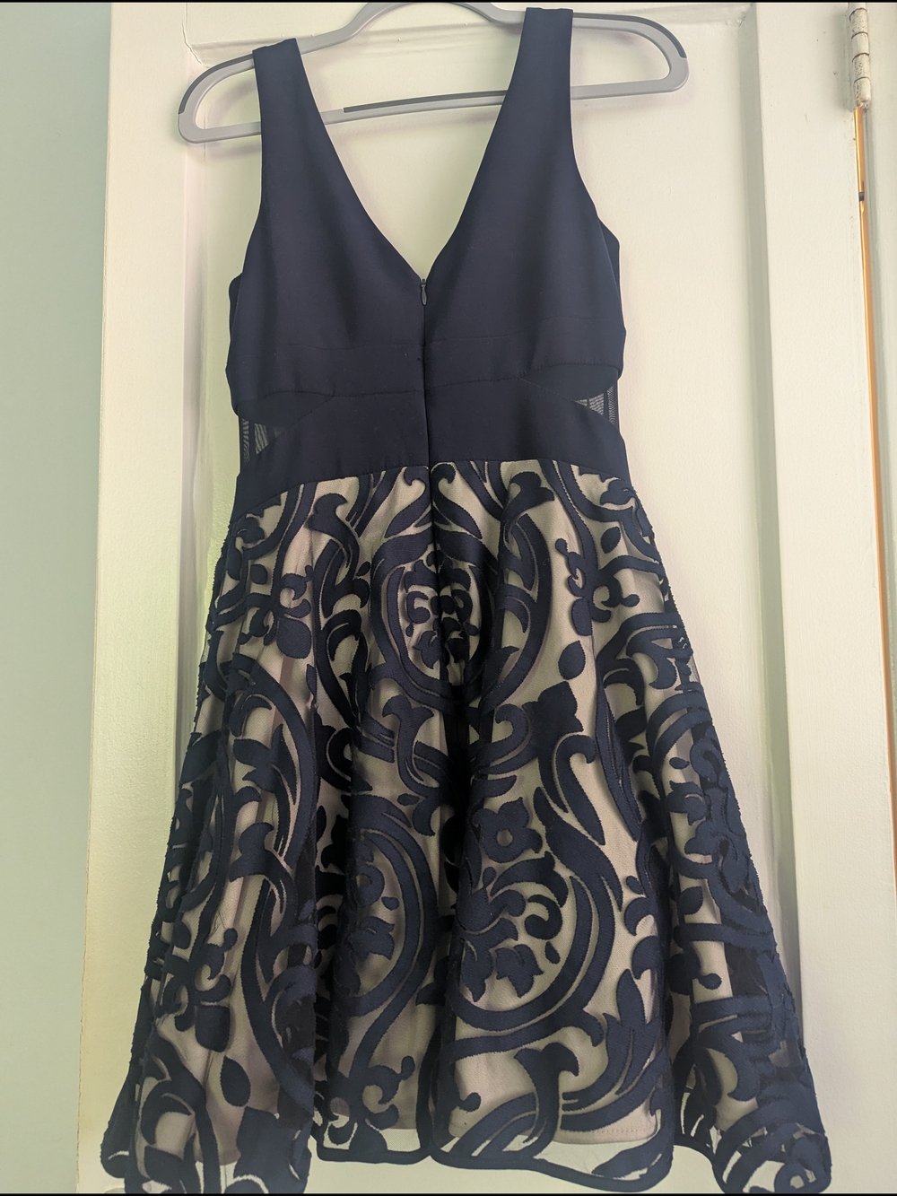 Xscape Navy Blue Dress Top